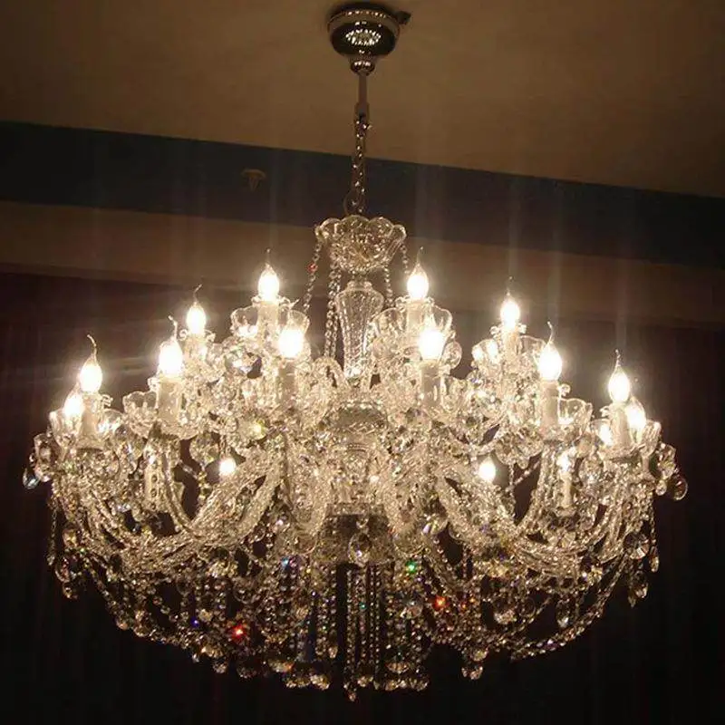Villa Large Chandelier European Crystal Duplex Living Room Lamp Staircase Chandelier Luxury Hotel Lobby extra Large Chandelier