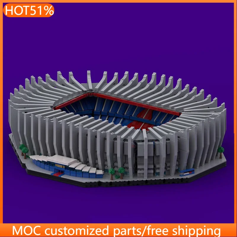 6115 PCS Urban Parc des Princes MOC Customize Modular Building Block Brick Educational Simple Design DIY Boy Toy Christmas Gift
