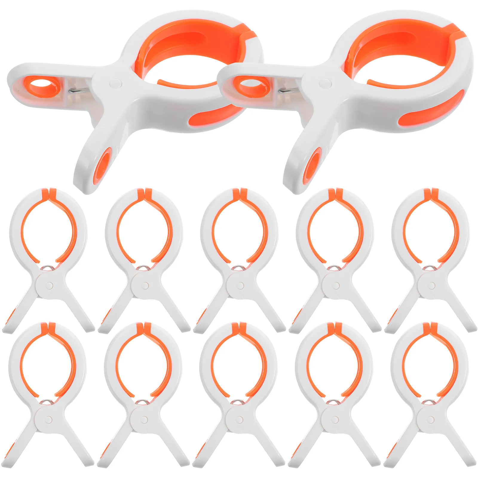 

12 Pcs Extra Large Beach Towels Chair Clip Clothespins Nail Holder Clips For Lounge Chairs White Drying Holders