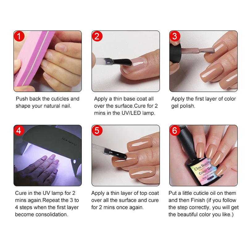 Clou Beaute 10ชิ้น/เซ็ต15มล. สีเจลทาเล็บเคลือบฐานด้านบนเล็บ Primer Vernis กึ่งถาวร UV เจล lakiery hybrydowe