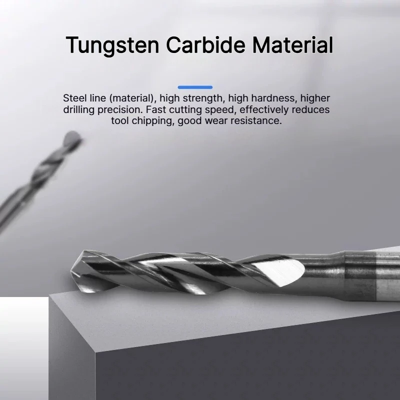 Precision Mini CNC Solid Carbide Drill Bit 2.01–3.0mm, Through-Hole Making for Hard Steel, 2.5mm  Diameter 3mm Metal Steel