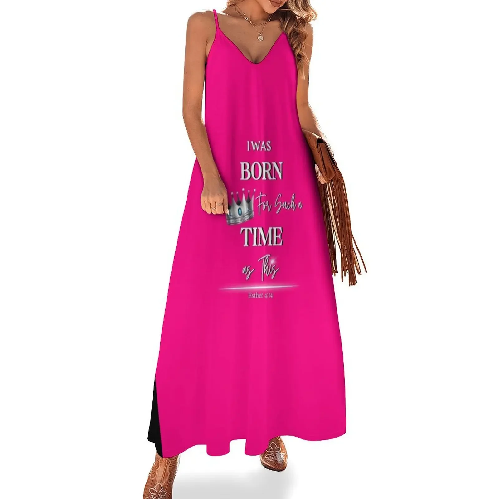 

I Was Born For Such a Time as This! (Esther 4:14) Sleeveless Dress womens clothing women's clothing summer 2025 novelties