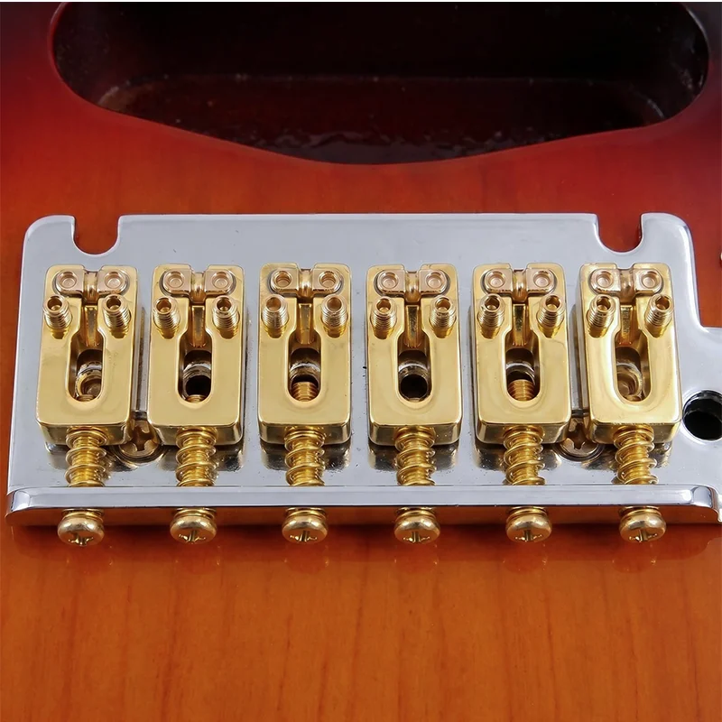 6Pcs Guitar Bridge Saddles Piezo Pickup Electric Acoustic Pickup Saddles for ST/TL Style Guitar Conversion Kit