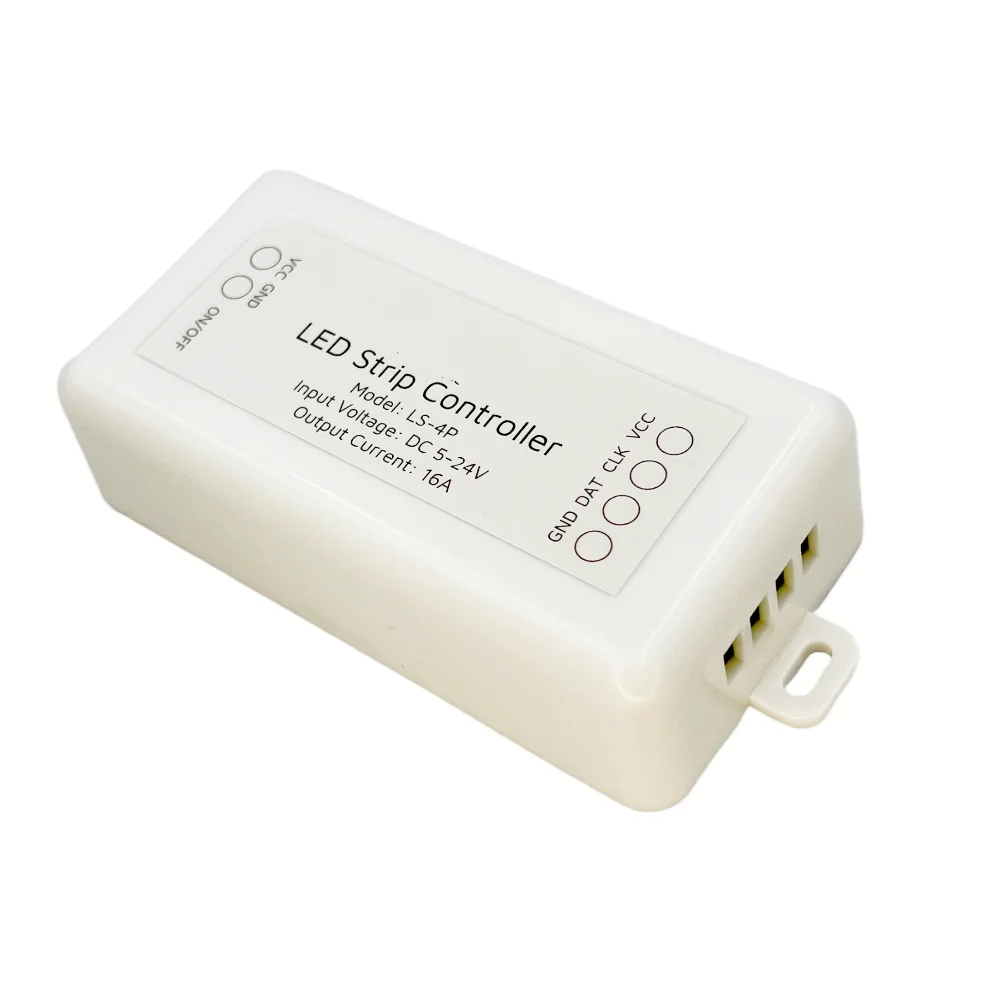 Controlador de tira de luz de alta potência WLED, WS2812B, WS2811, SK6812, TM1814, WS2813, WS2815, 16A, 5-24V