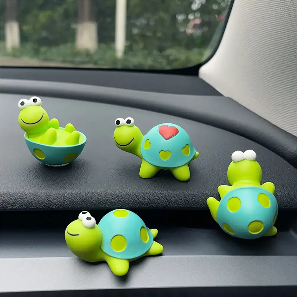 1pcs Cute Animal Ornament Car Center Console Display Screen Ornament Car Rearview Mirror Bike Little Turtle Cute Pendant Doll