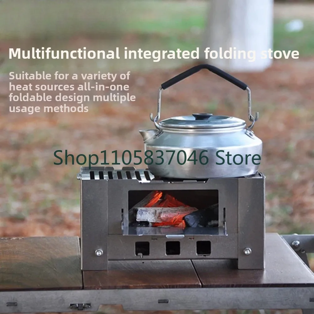 Outdoor Products Half Window Multi functional Folding Barbecue Tea Stove Outdoor Camping Stove Portable