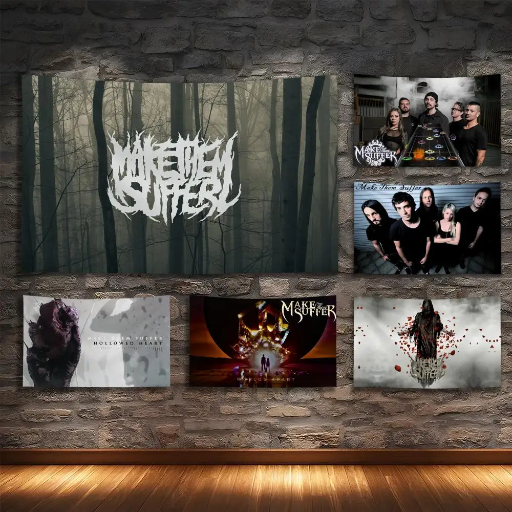 

MAKE THEM S-SUFFER Rock Tapestry Custom Living Bedroom Party Dormitory interior Wall bohemian Decoration Attached clip
