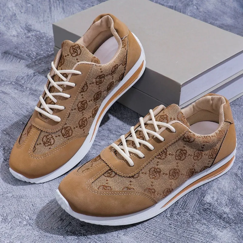 Mode Lente Nieuwe Sneaker Luxe Damesschoenen Kaki Gevulkaniseerde Schoenen Plus Maat 36-41comfortabele Basketbalschoenen