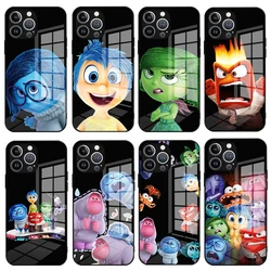 Inside Out 2 Phone Case for IPhone 16 15 14 13 12 Mini 11 Pro XS Max XR X SE 2022 8 7 Plus Glass Soft Silicone Frame Back Cover