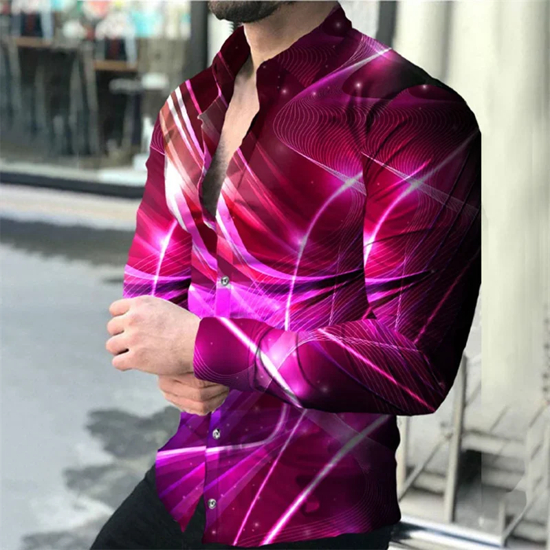 

Shirt Men's Fashion Luxury Party Pink Red Blue HD Pattern Designer Design 2024 New Style Hot Sale Soft Comfortable Plus Size