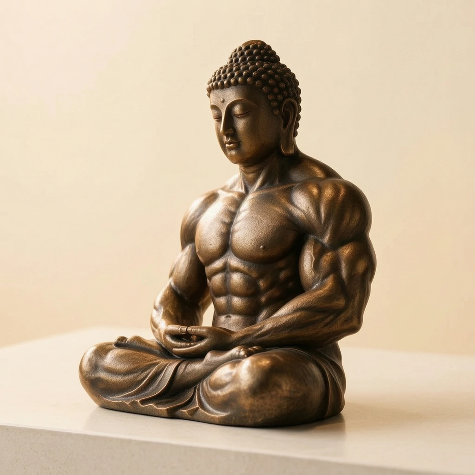 Seated Buddha Figurine Sculptural Meditating Buddha Figurine Sculpture Polyresin Decor Zen for Living Room, Office