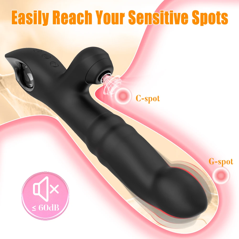 Female Clit Sucker Rabbit Vibrator Vibrating Sucking Swing Vagina GSpot Dildo Masturbator Three Motor Massager Sex Toy for Women