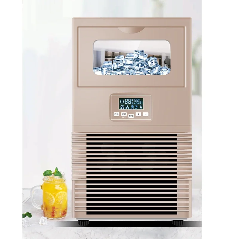 24H 아이스 아웃: 40KG 아이스 메이커 상업용 밀크티 숍, 소형 및 대형 바, 자동 큐브 제빙기 HZB-40F/A