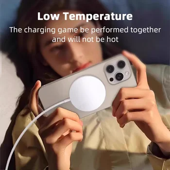 15W tip-c USB bir çift bağlantı kablosuz manyetik emme hızlı şarj taşınabilir şarj Apple iPhone 15 14 13 Pro Huawei Xiaomi