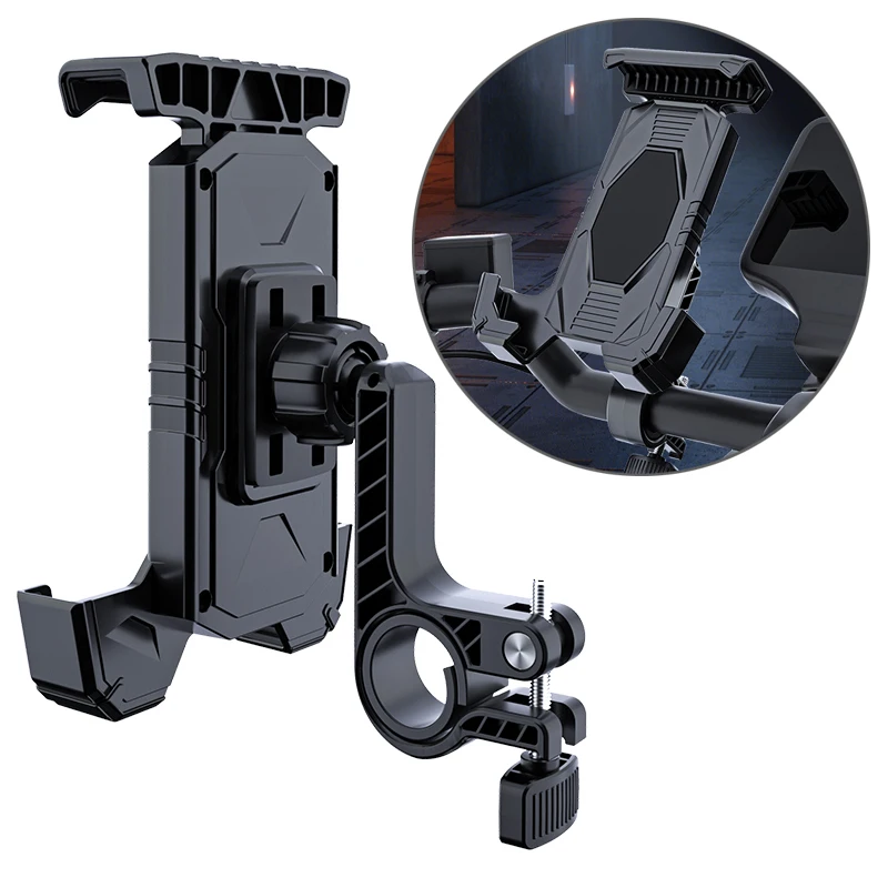 Bicycle Phone Holder Universal One-hand Operation Bike Motorcycle MTB Handlebar Phone Mount Stand for iPhone 15 14Pro Max Xiaomi