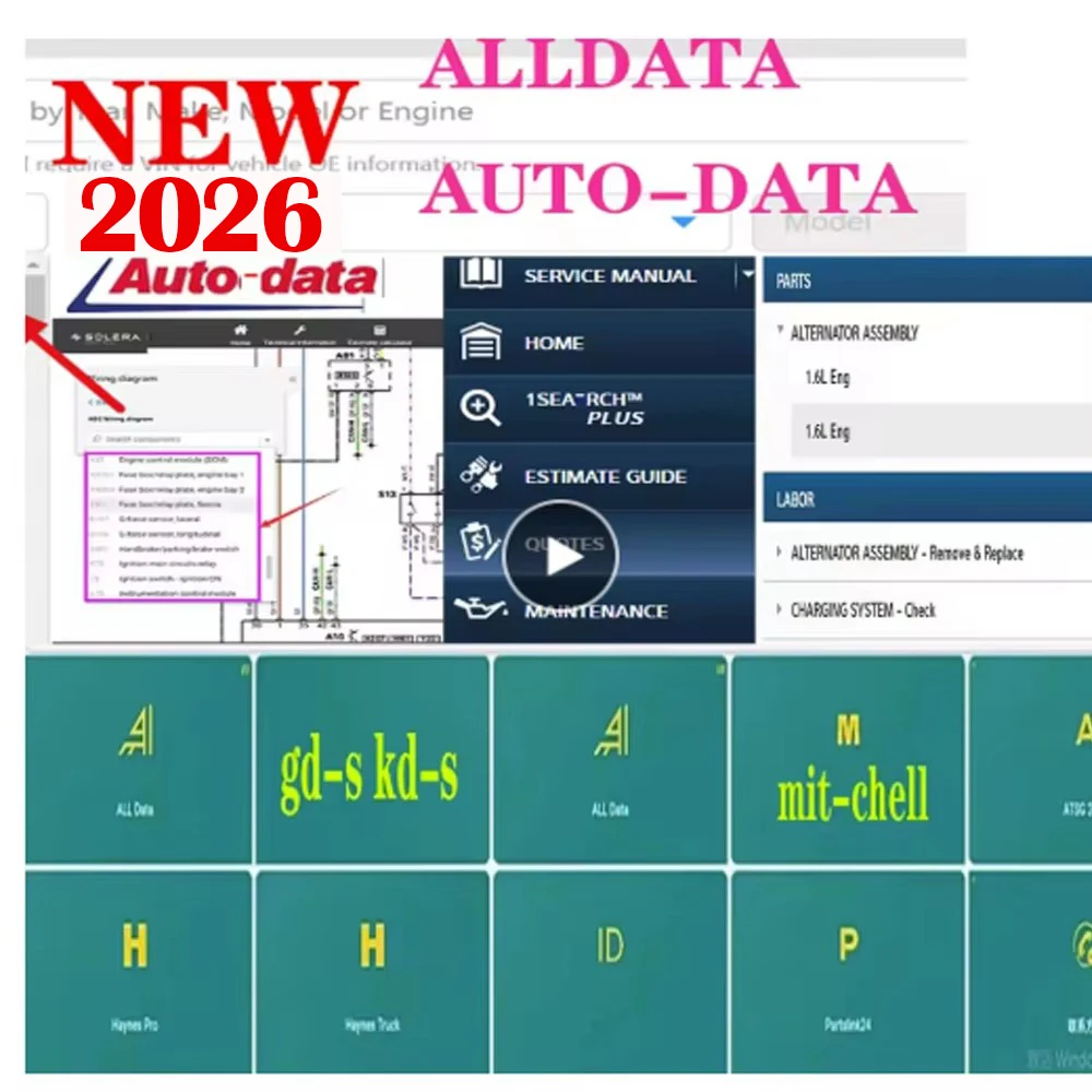 2024 najnowsza wersja Alldata konto Online wszystkie dane naprawa samochodów oprogramowanie automatyczne Updat i łatwe logowanie nie ma potrzeby