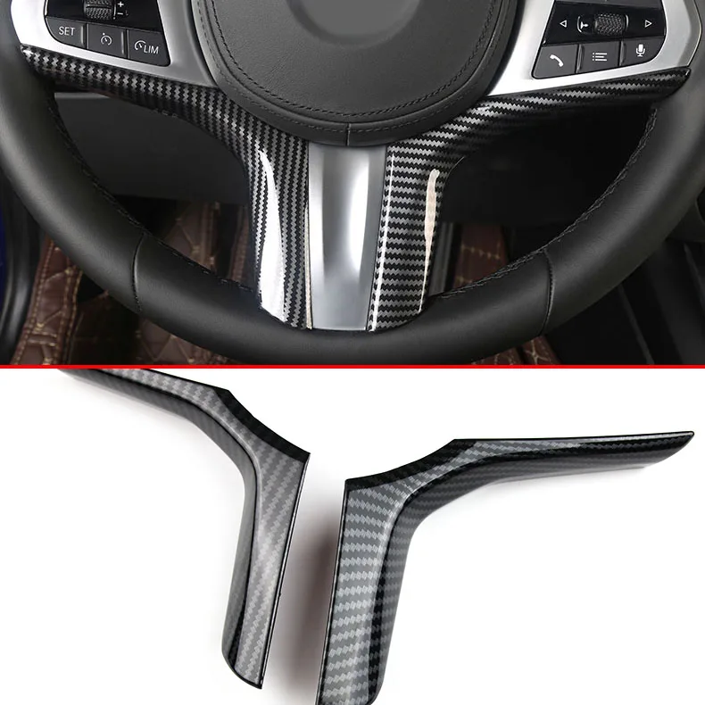 Steering Wheel Trims Stylish For BMW X3 X4 X5 X6 X7 220i 320i 330i 420i 430i 530i 540i F90 G01 G02 G05 G16 G20 G21 Carbon Fiber