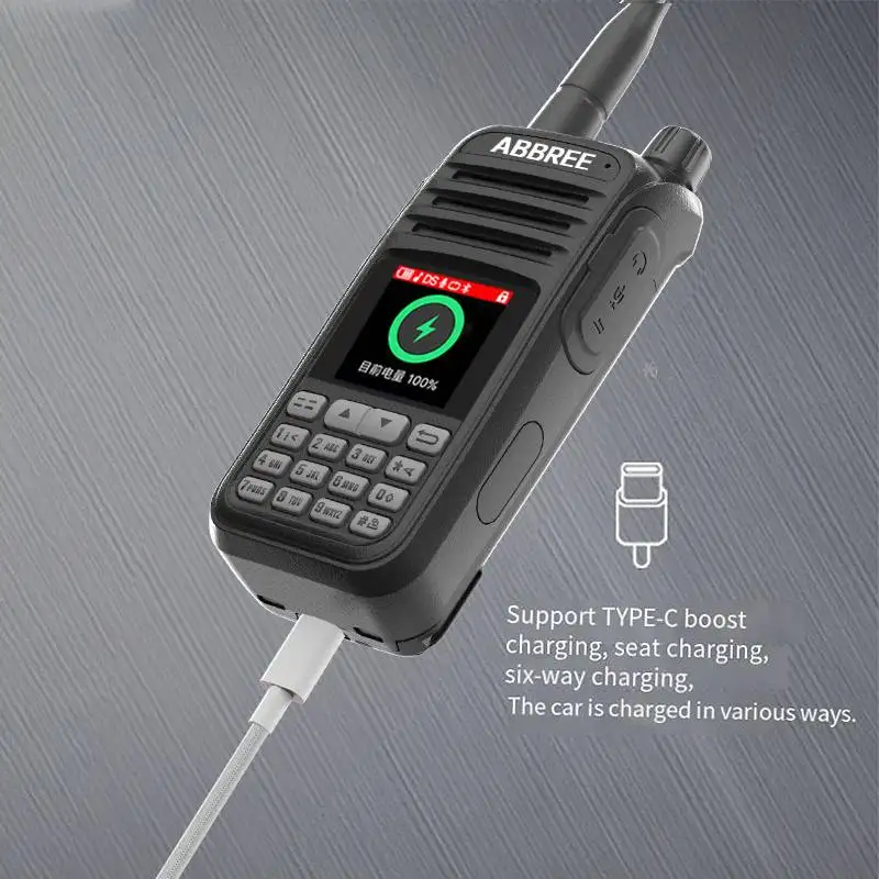 ABBREE AR-730 EU Plug Walkie Talkie двухсторонняя радиостанция, беспроводной комплект, приемник дальнего радиуса действия с HD дисплеем