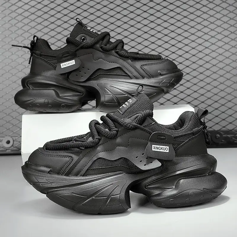 

Новая уличная мужская обувь на весну и осень, удобные и дышащие кроссовки для вечеринок, модная обувь, увеличивающая рост