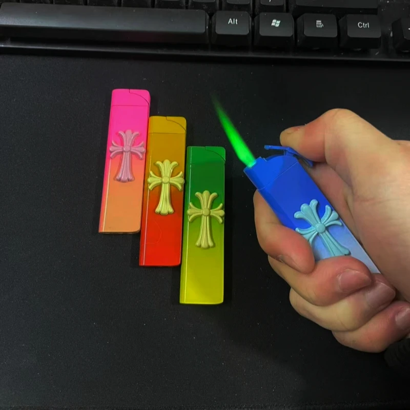 

Original Handmade Pioneer Fashion Lighter Outdoor Windproof Direct Flame Inflatable Lighter Smoking Gift Cigarette Accessories