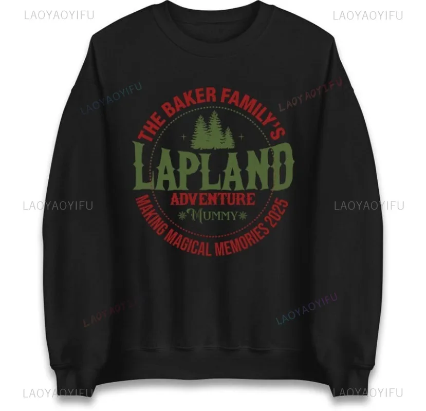 

Personalised Christmas Jumper Lapland Adventure Family Name & Custom Role Xmas Adventure Tour Hoodie Adventure Christmas Jumper