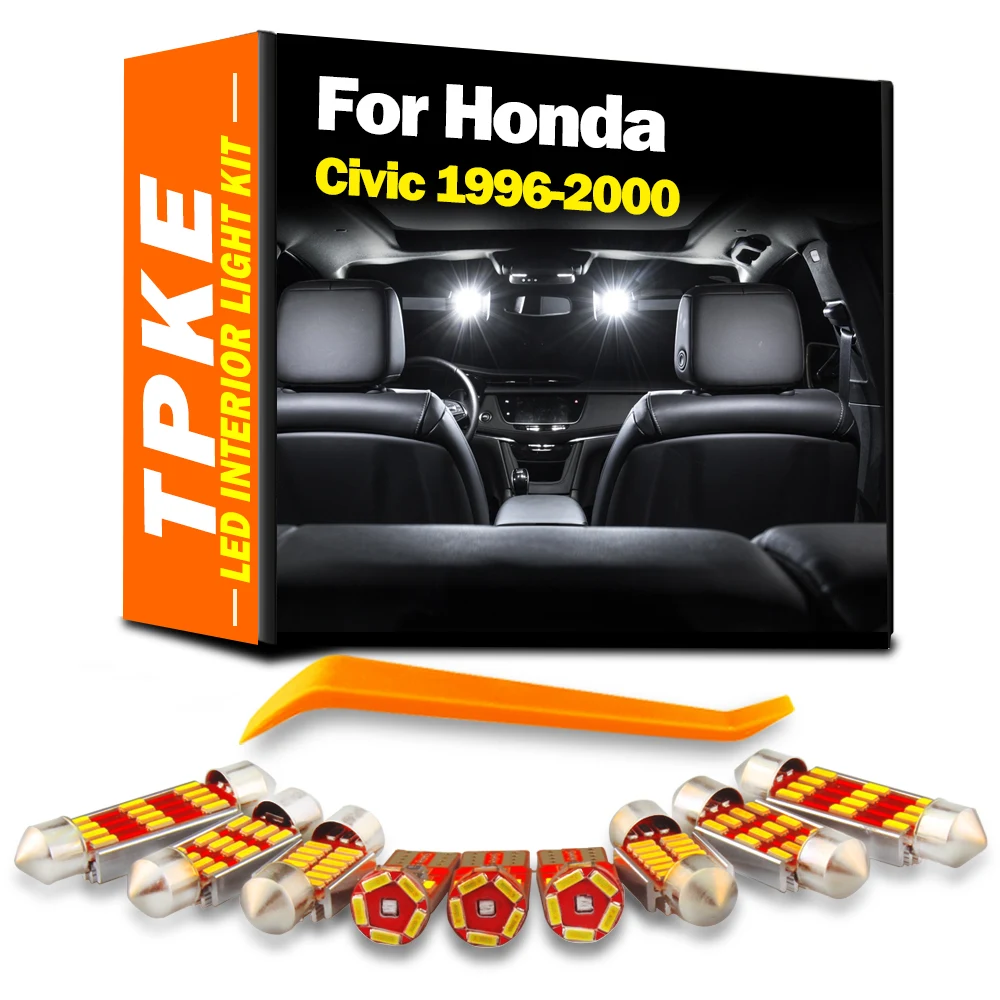 

TPKE 9Pcs Canbus Interior LED Light Kit For Honda Civic 1996 1997 1998 1999 2000 Signal Dome Map Reading Trunk Lamp Car Bulbs