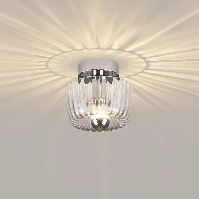 

Simple Chinese Style Package House Corridor Glass Wall Lamp Nordic Retro Personality Balcony Corridor Staircase Porch Wall Lamp
