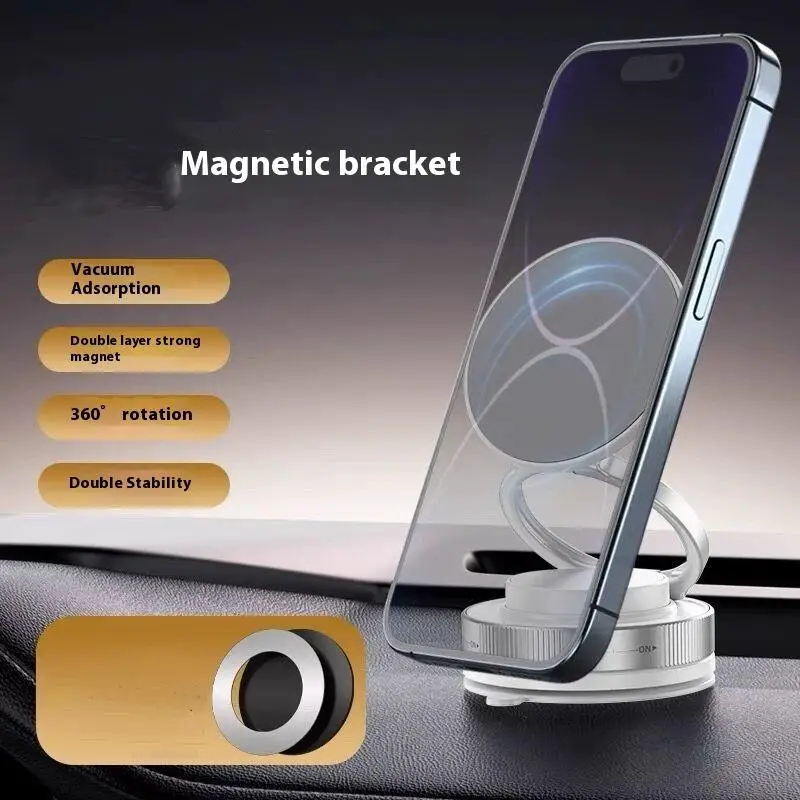 

Вращающийся на 360 градусов магнитный держатель телефона; Подходит для iPhone 12-16, готовое автомобильное крепление в прямом эфире