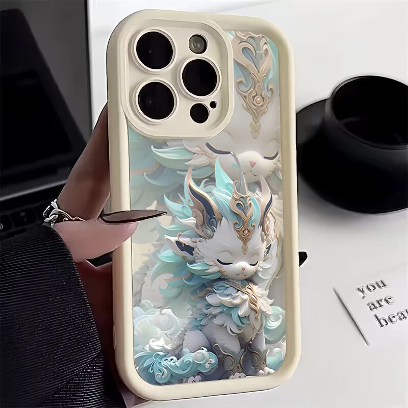 Cartoon Dragon Long Shokproof Cover For Xiaomi Redmi Note 13 12 12S 11T 11S 10 10S 9 11 Pro Plus 5G 13C 14C Soft Phone Case