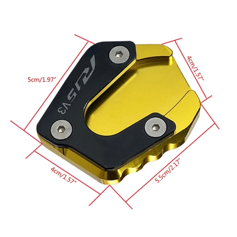 Aluminum Kickstand Extender Foot Side Stand Grip Enlarger Extension Foot Pad Support Scootor Motorcycle for YAMAHA-R15