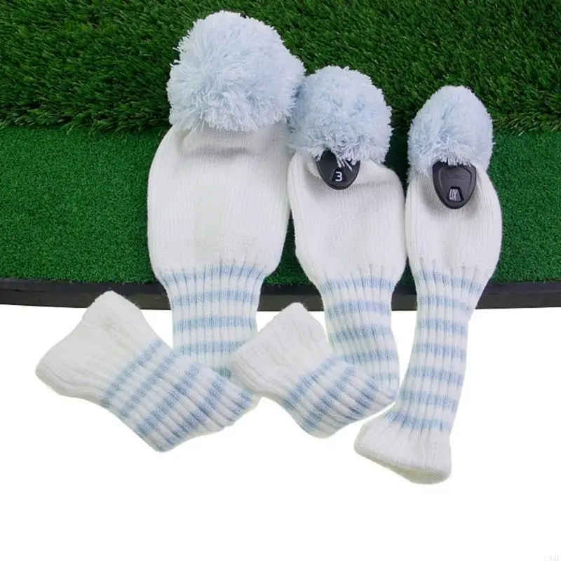 

G92F 3pcs Protective Golf Club Headcover Soft Durability Universals Golf Club Cover