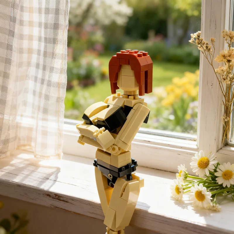 

Набор строительных блоков MOC «Девушка в бикини», 585 деталей, для сборки, развивающая игрушка, идея для подарка на Рождество, конструктор для детей