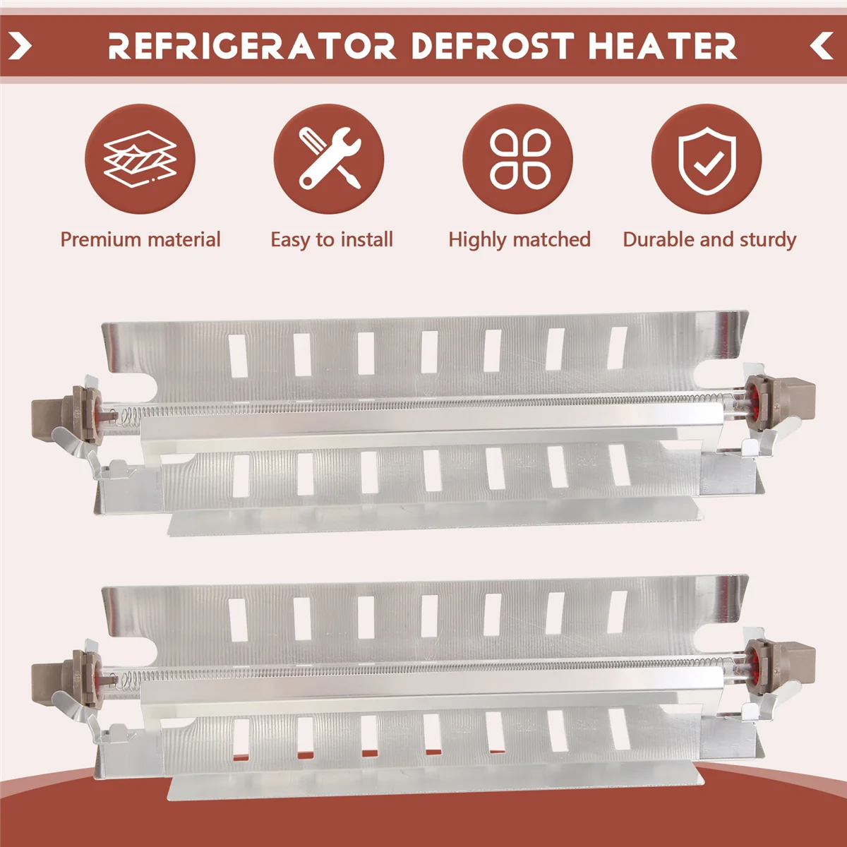 Calentador de descongelación de refrigerador WR51X10055 para calentador de descongelación de refrigerador GE, accesorios para electrodomésticos, paquete de 4