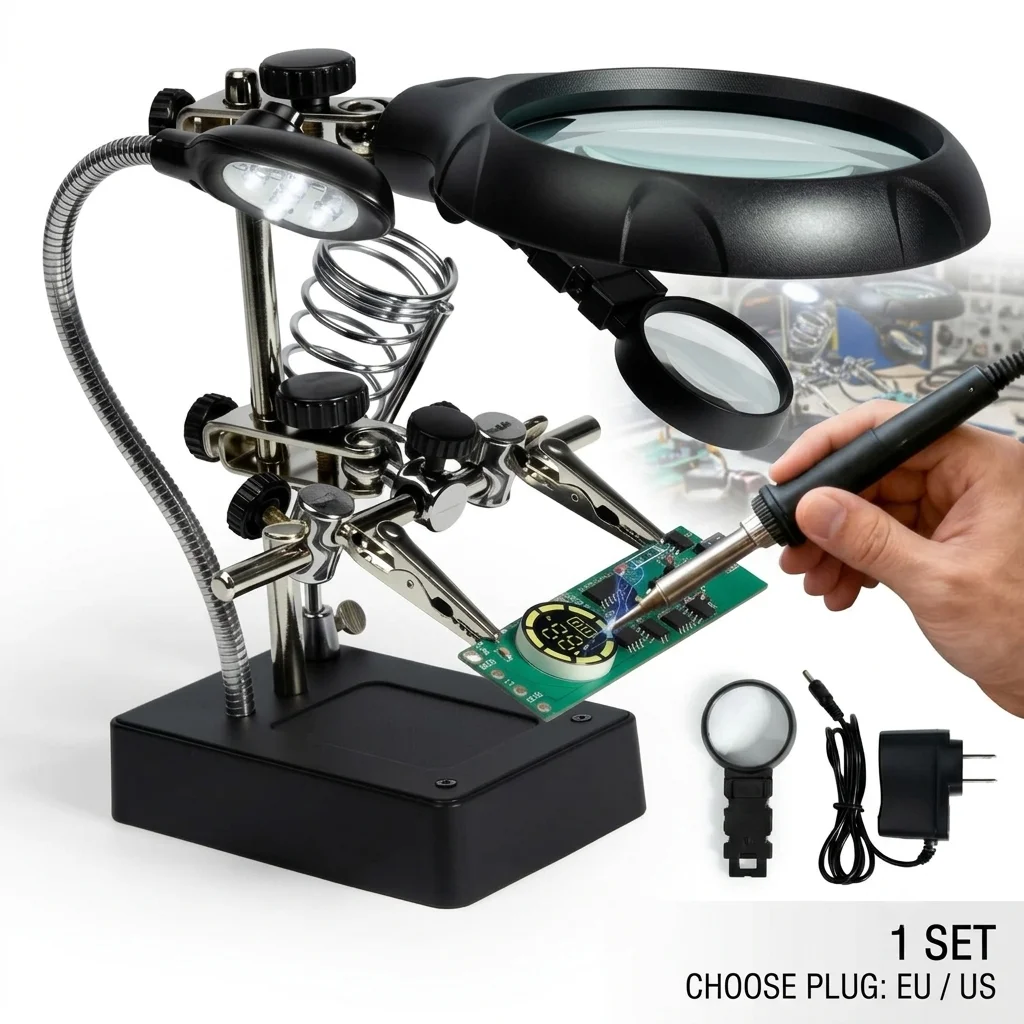 Heavy Equipment Inspection - Lupa de Mesa com Suporte de