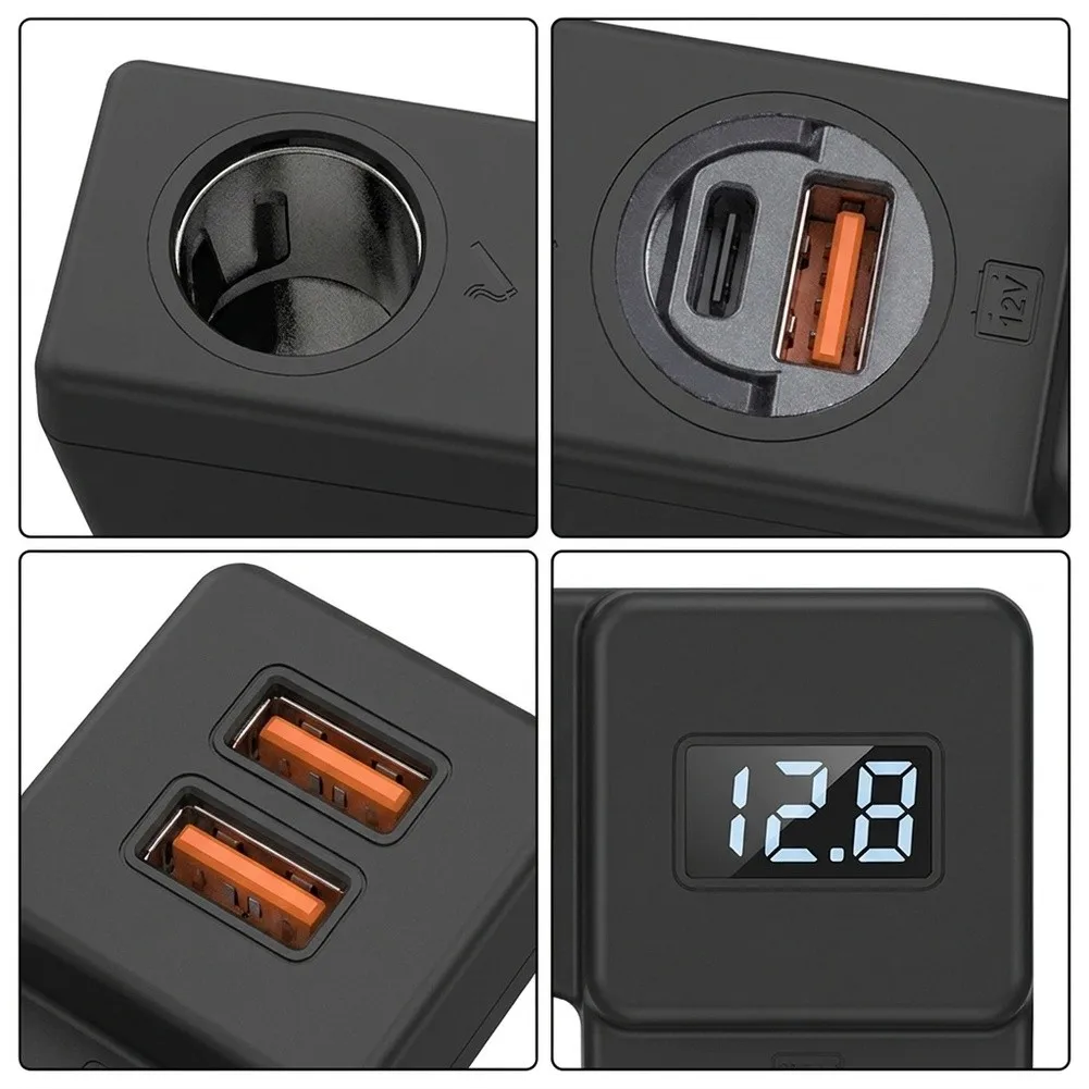 USB Power Adapter Compatible with For Golf 7 and For Golf 7.5 with Visual Battery and Charging Voltage Tracking