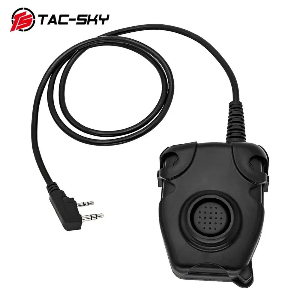 TAC-SKY Airsoft Gun Walkie-Talkie PTT Tactical Hunting Shooting Headset PTT Adapter K Plug