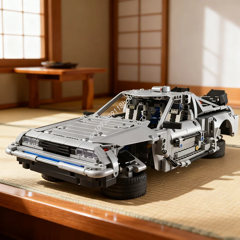 

1266pcs MOC The DeLorean Technical Model Building Blocks Assemble Architecture DIY Toy Christmas Gift Idea Creative Education