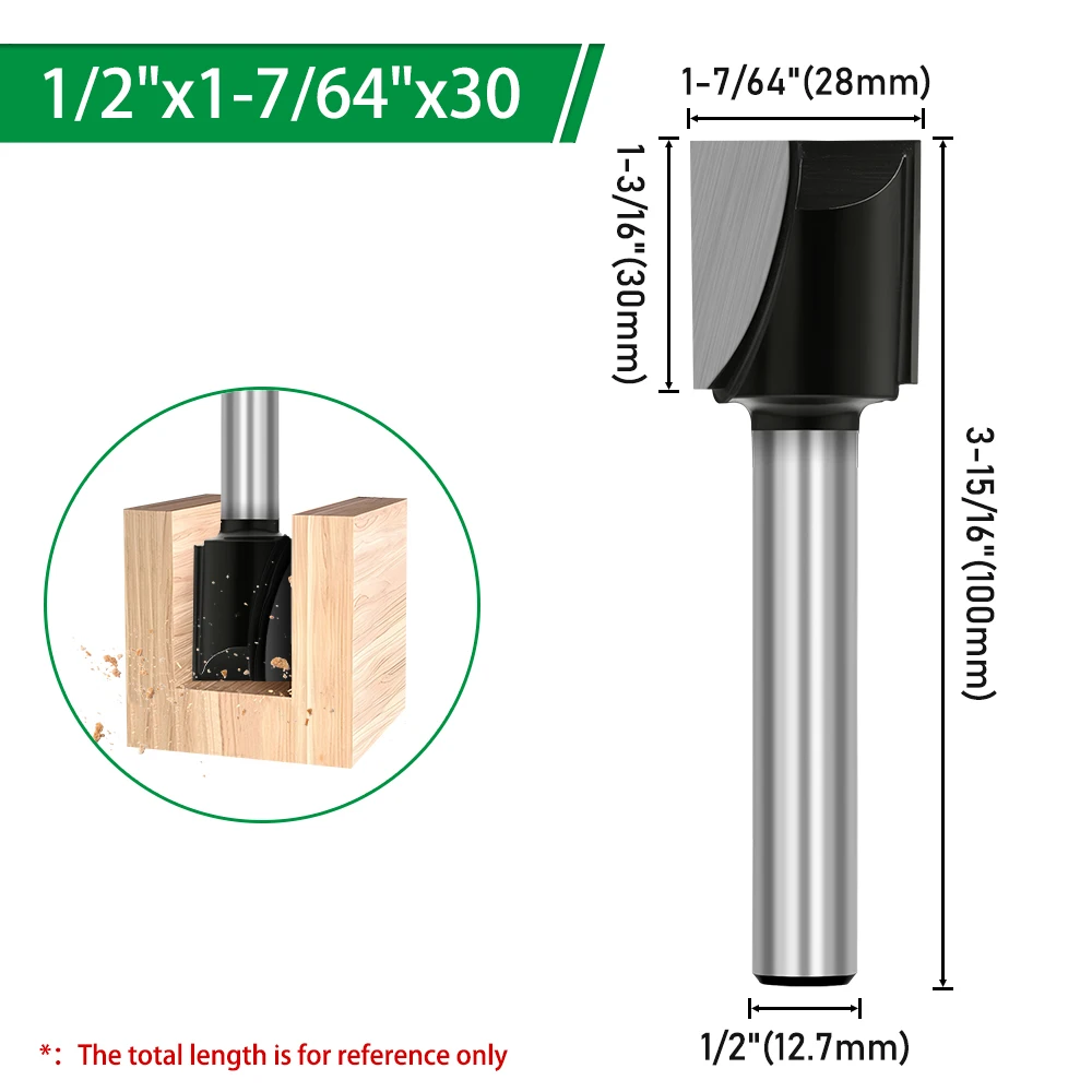 LAVIE 1/2 Zoll Schaftfräser zur Bodenreinigung, Hartmetallbestückter Fräser zum Oberflächenbearbeitung von Holzplatten und zur Flächenglättung für die Holzbearbeitung – Detail 5
