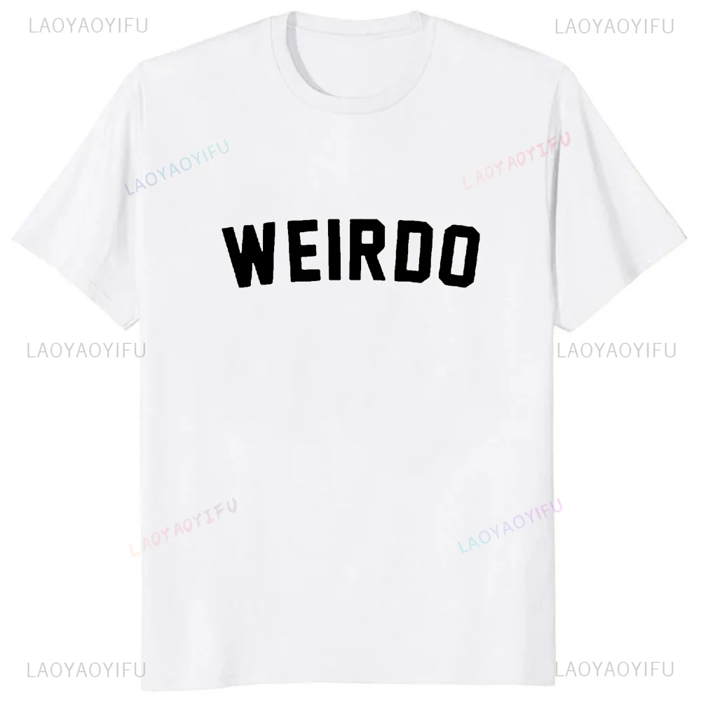 

Hot Sale Weirdo Letter Printed Unisex T-Shirt Streetwear Hipster Hip Hop Loose Casual Loose Comfort Breathe Man Tshirt Soft Tees