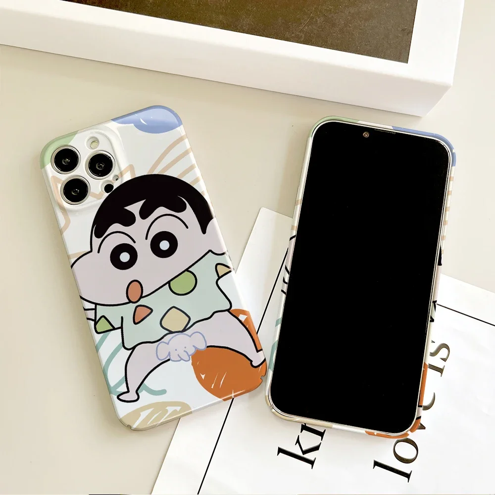 Bilibili S-Shin-chan C-Crayon Phone Case For Samsung S21Fe S23 22 Ultra Plus A 04E 33 5G HD Hard Cover Film Shell