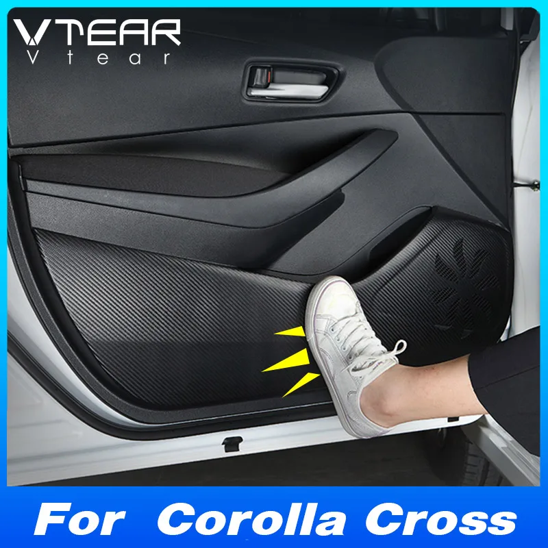 Car Door Anti-Kick Cover Anti-Scratch Guard Dirty Proof Mat Interior Accessories Parts For Toyota Corolla Cross 2022 2023 2024