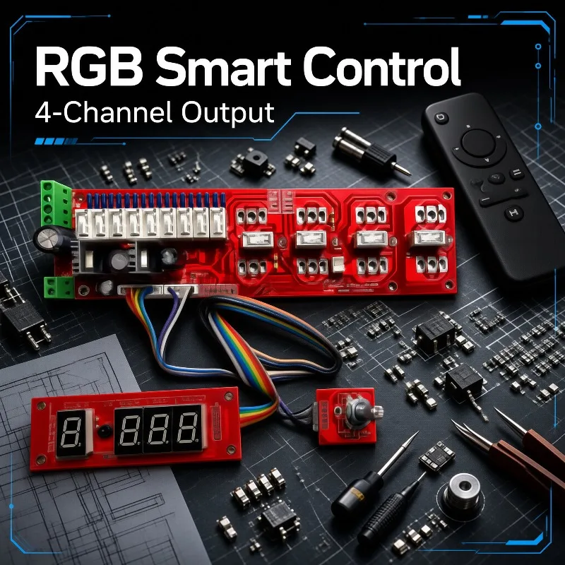 Audio Volume Control Board Relay Input Switching with Display Remote Controller for Home Audio Systems