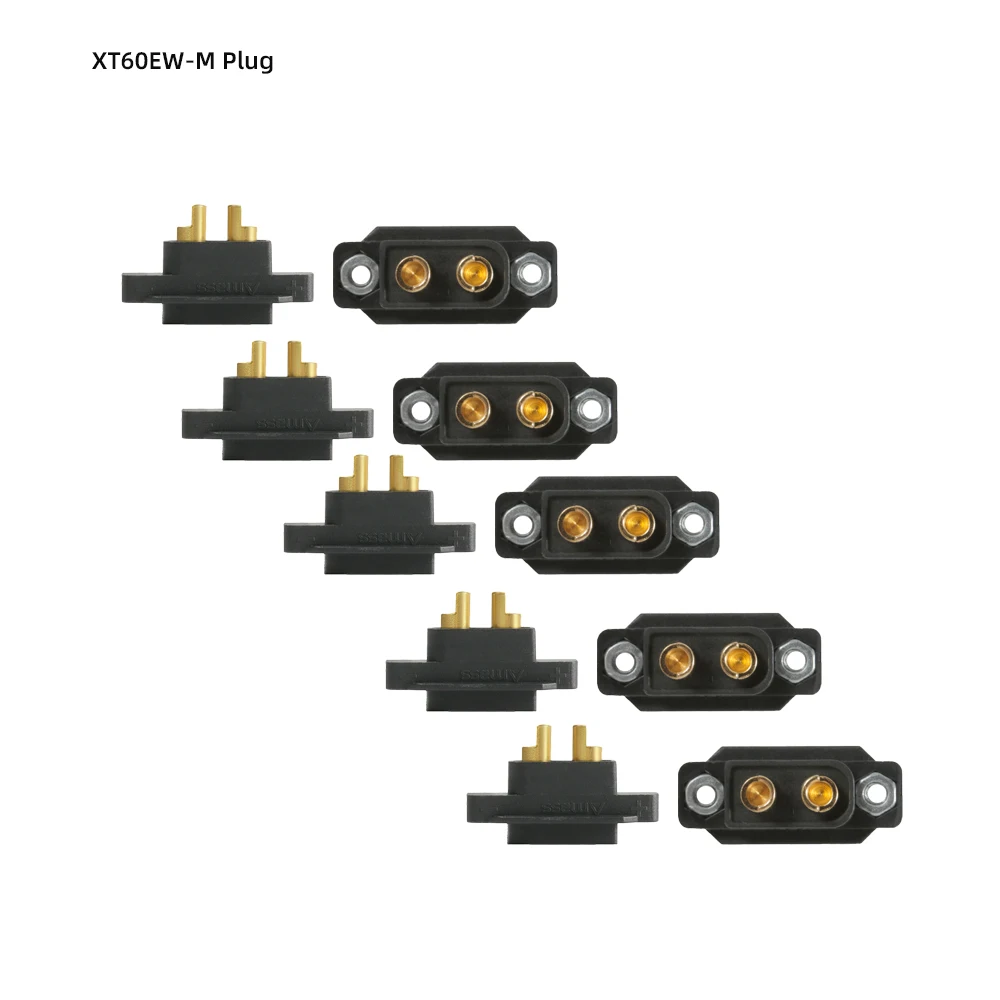 Amass XT60EW-M  XT60EW Mountable XT60E Male Plug Connector for FPV RC BOAT Remote Car Racing Frame drone quadcopter kits battery