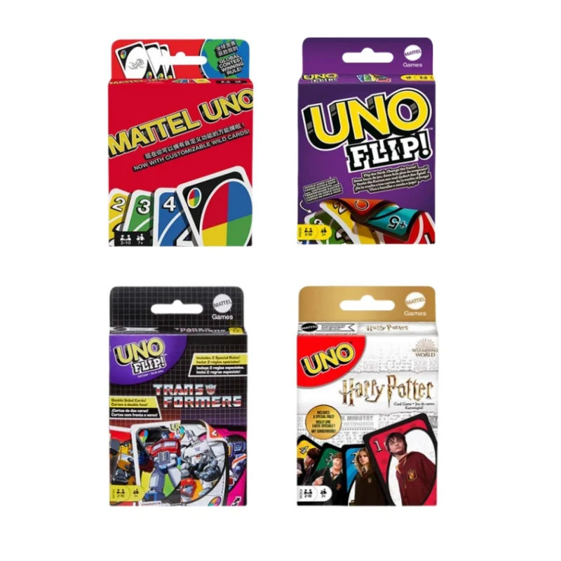 

Uno Games Playing Cards Games Flip Two-Sided Multiplayer Family Party Fun Leisure Pvc Waterproof Friends Birthday Gifts