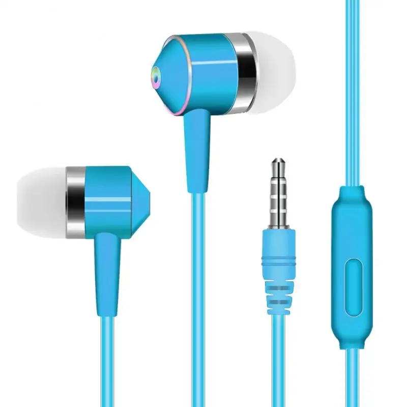 5/3pcs Universal Mobile Phone Headset In-ear Mobile Phone Headset Line Control Subwoofer With Wheat Earphones For IPhone Xiaomi