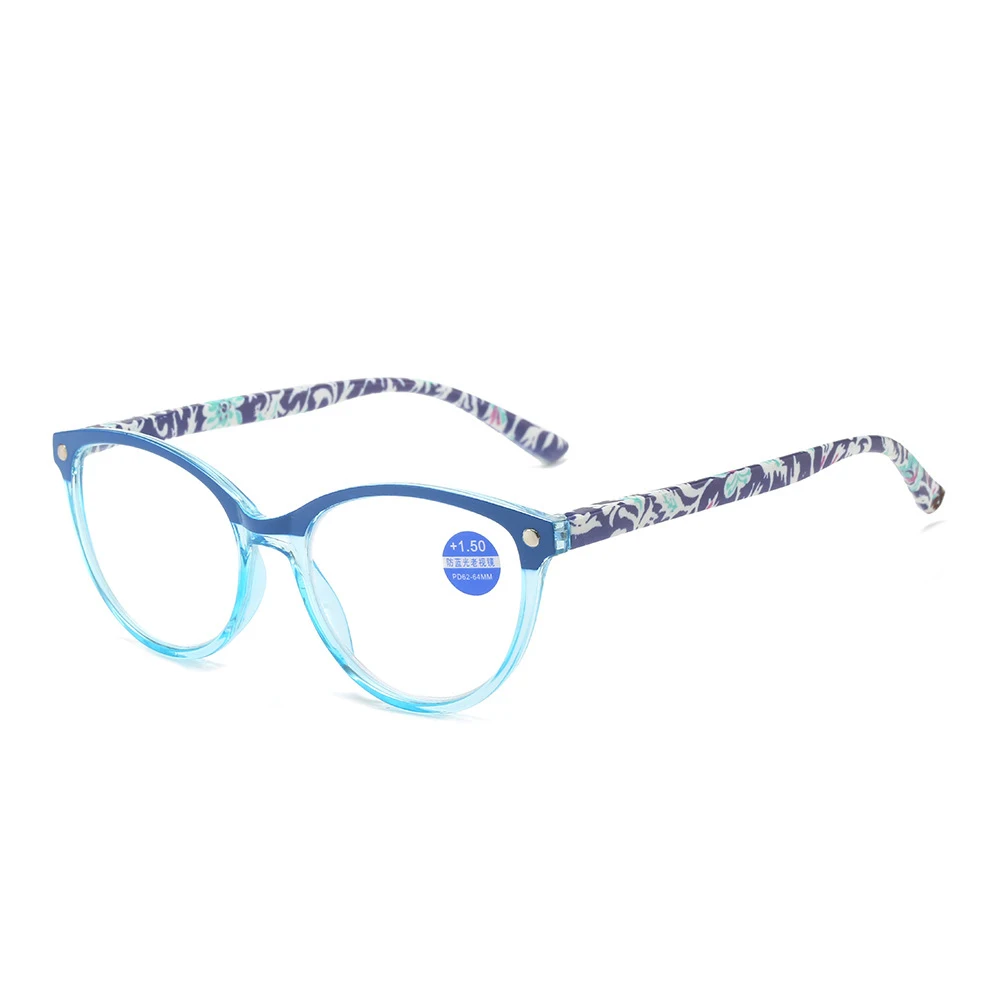 Round Pink Reading Glasses Retro Women Presbyopia Clear Vision Magnifier Eyewear For Sight Diopters+0.25 +1.75 +2.25 +1.75 +6.0