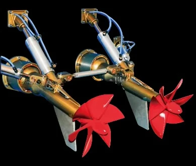 New Stainless Steel Surface Piercing Outboard Propeller with Bronze Rudder for Boats and Marine Applications