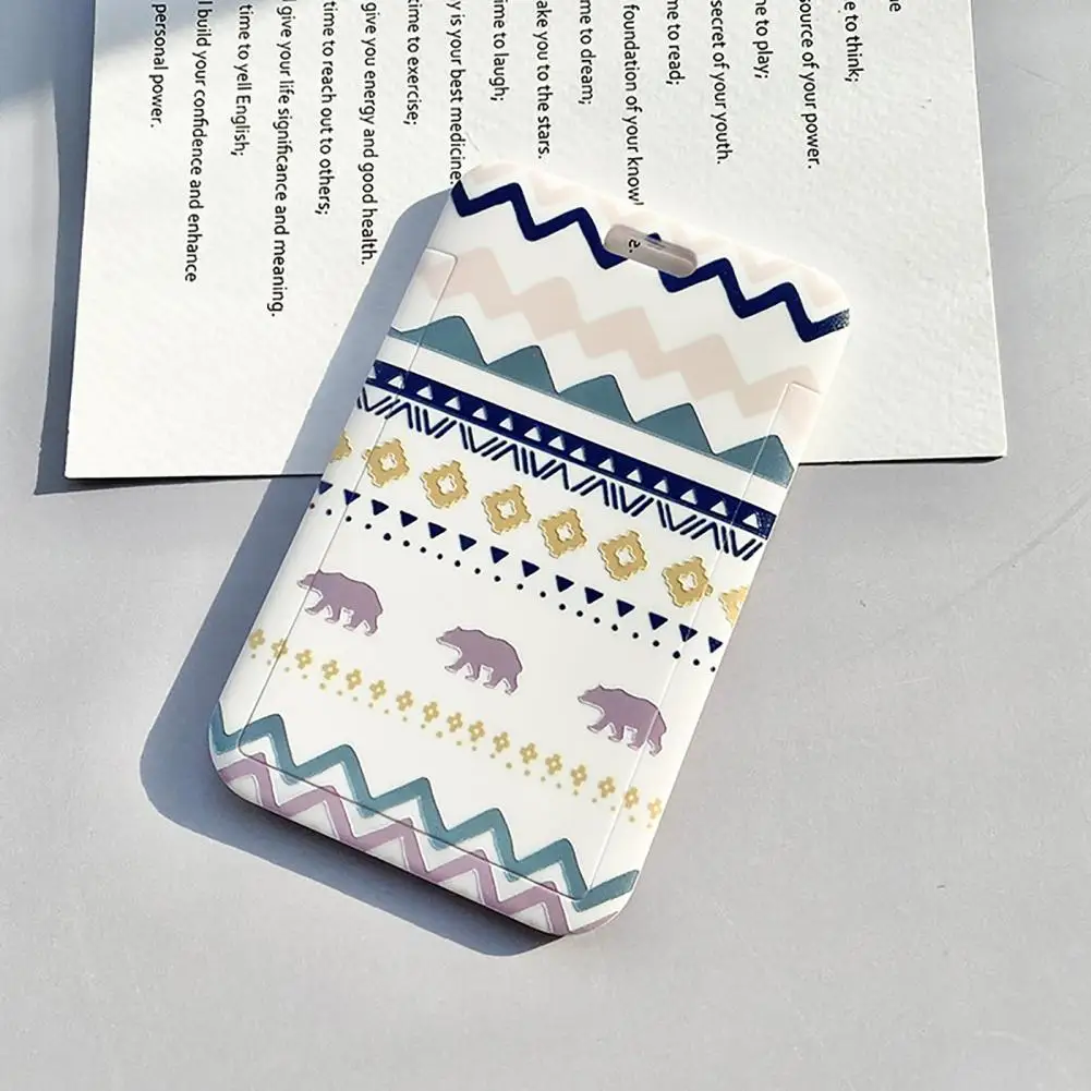 Lightweight  Lovely with String Multi Patterns Card Holder Storage Card Badge Holder Protective   for Kids