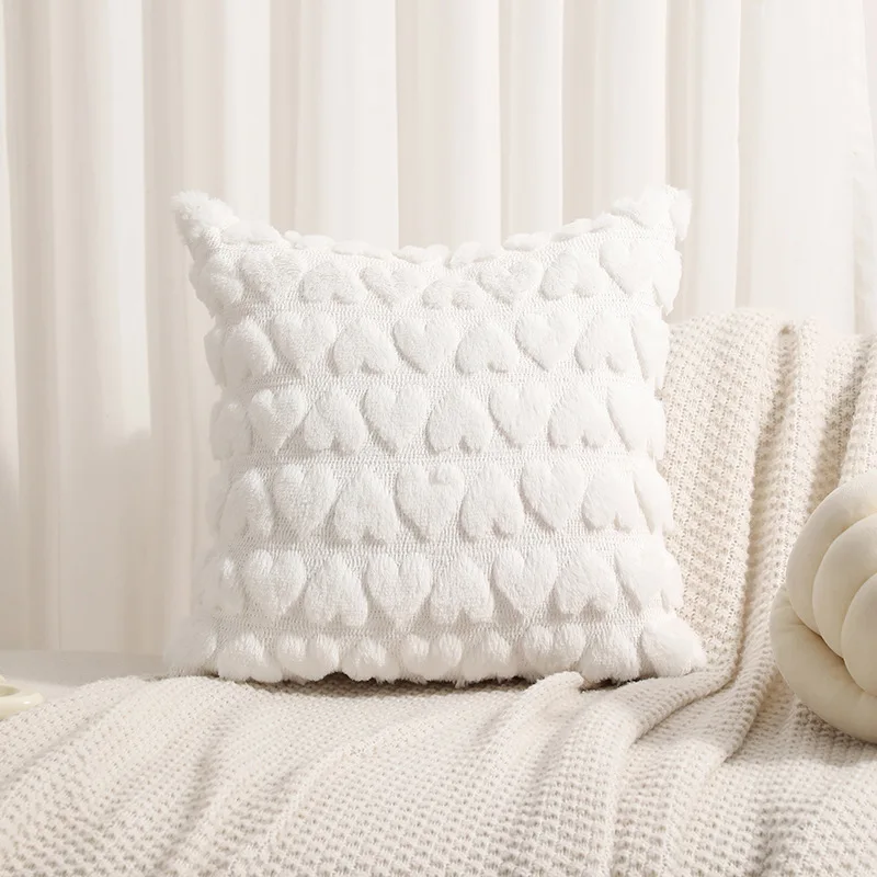 Sneeuwpluche gewatteerd 3D liefdeskussen schattig kussen Valentijnsdag woonkamer bank slaapkamer kussens decoratie huis