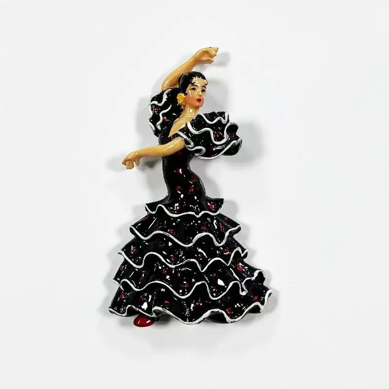 Spain Flamenco Dancer 3D Resin Fridge Magnet Aimants Frigo Magnets Home Decor Items Cute Refrigerator Magnets